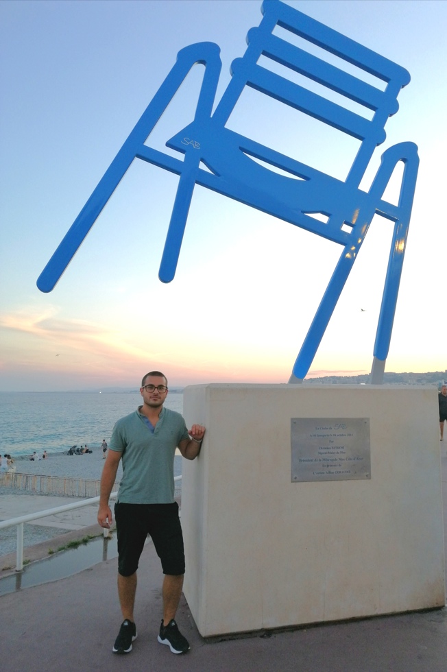 Taking a Photo With a Giant Chair